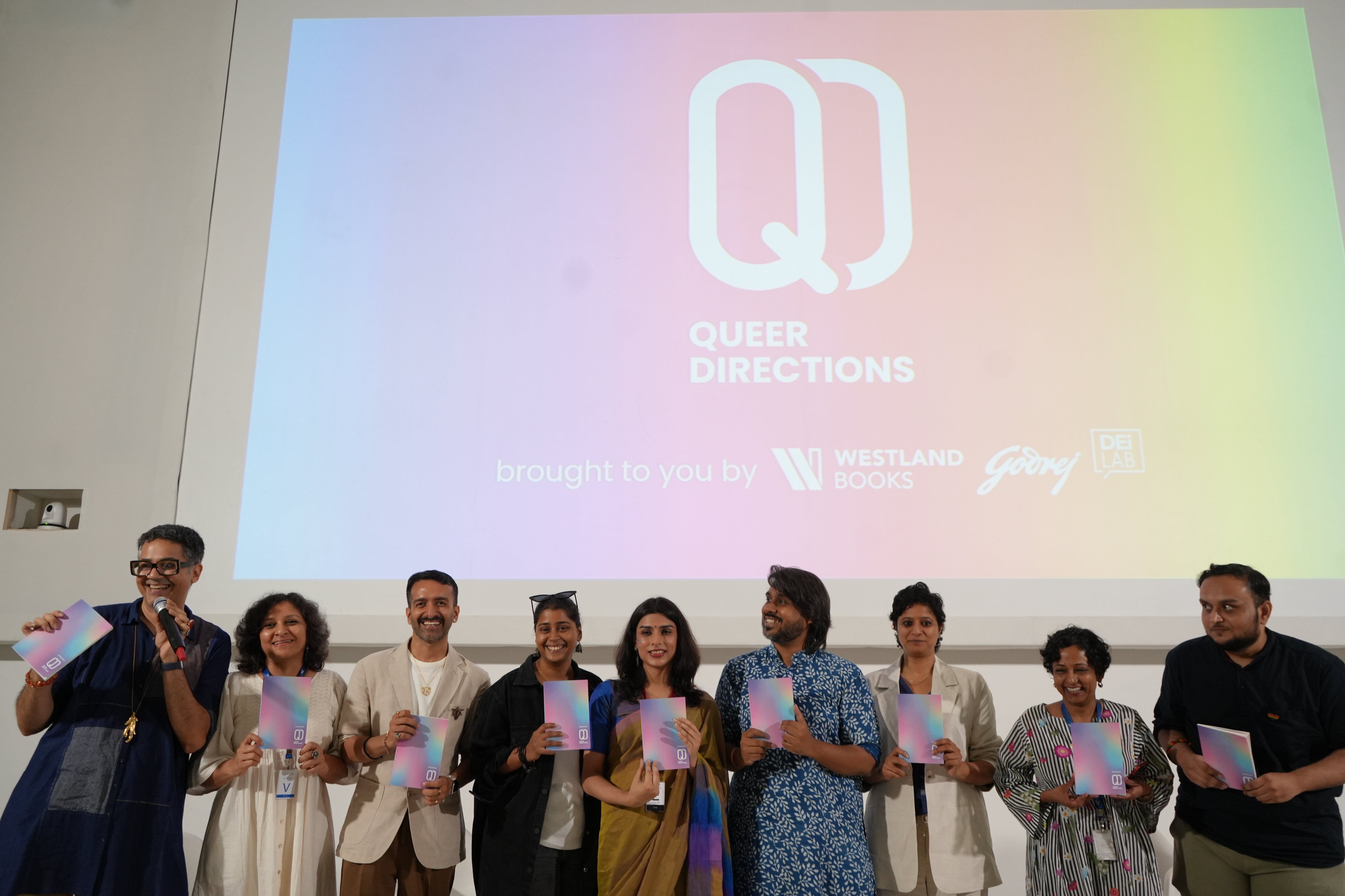 he Westland team, Parmesh, and some of the wonderful writers who will be published by the Queer Directions imprint including Dhrubo Jyoti, and Dhamini Ratnam,  Raghavi S, Johann Arora, and Priya Dali 
