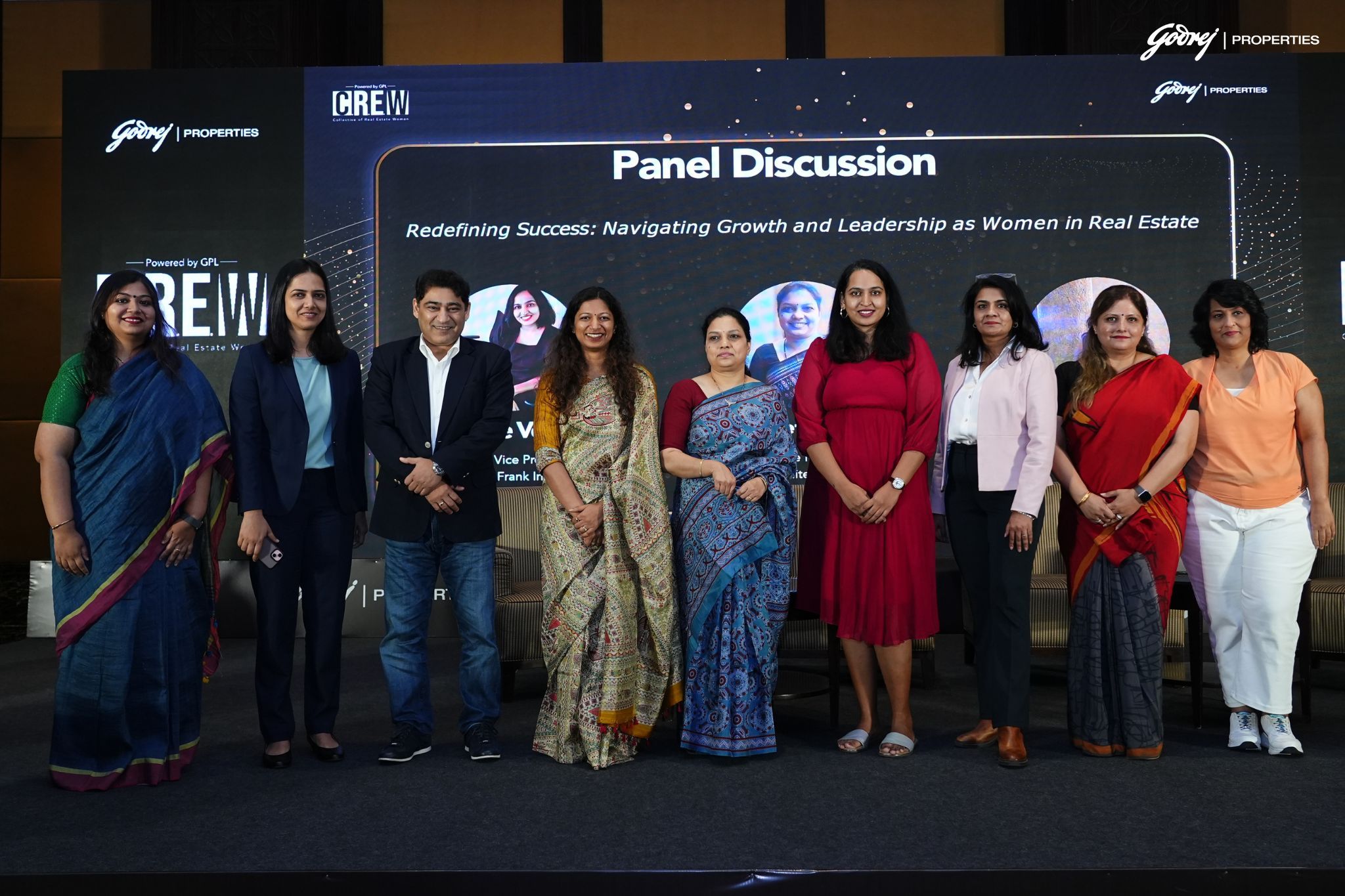 Godrej leadership and attendees posing for a photograph at the launch event of CREW in the south zone.